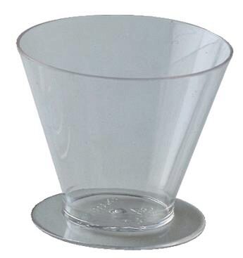 [44104200] VERRINE PLASTIQUE CONE 150ML CARTON DE 100PCES 