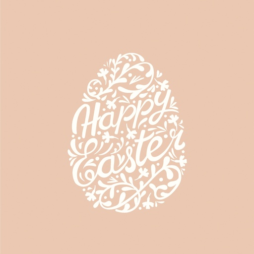 [60700804] STEWO SERVIETTE 33X33CM OEUF HAPPY EASTER COULEUR SAUMON 20PCS