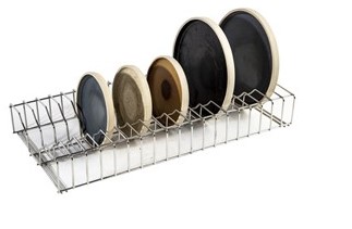 [57660839] ROESTVRIJ STALEN DROOGREK VOOR BORDEN 9X31X60CM ***OP/ORDER***