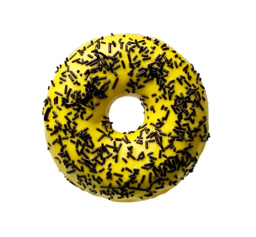 [02060283] DAUPHINE 4250684 DONUT BANANA DARK SPRINKLES