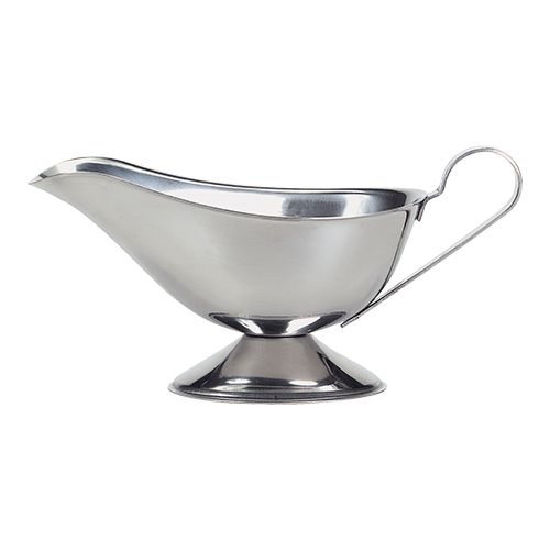 [53300942] 150ML STAINLESS STEEL GRAVY BOAT ON FOOT