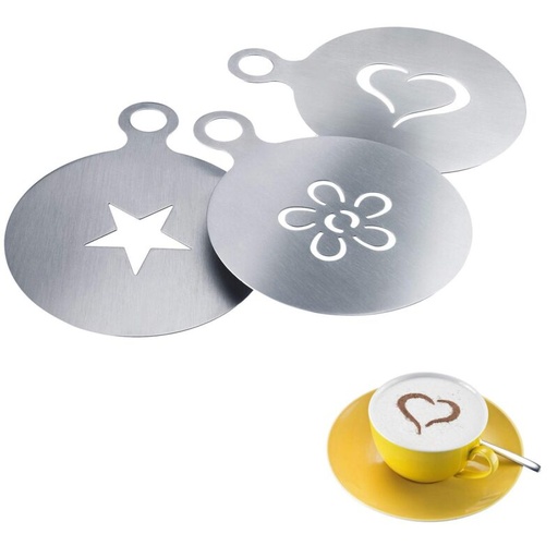 [53800795] WESTMARK POCHOIRS INOX 3 MODELES  "CAPPUCCINO"