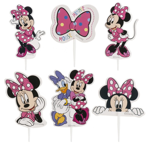 [08041975] CAKE TOPPERS MINNIE 6ASS 16PCS