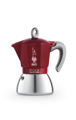 [57658052] BIALETTI NEW MOKA INDUCTION COFFEE MAKER 6T STAINLESS STEEL/RGE