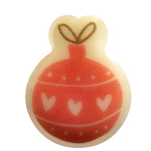 [08057273] 065082 PCB BOULES DE NOËL CB ACIDULÉ 5 DESIGNS 2,2X1,8 CM 300PCES ***S/CD***