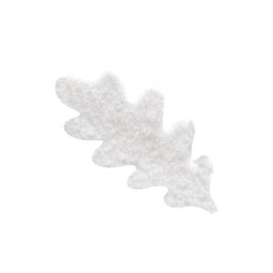 [08057947] 074265 PCB GEKRISTALLISEERDE MERINGUE DECORATIES EIKENBLAD 3 ONTWERPEN 140 STUKS ***S/CD***