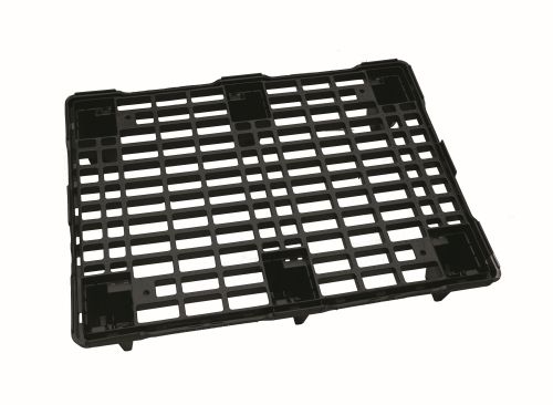 [50611006] PALETTE EXPORT  NOIR 60X80X13CM PLATEAU AJOURE 6 PIEDS CHARGE DYN 350KG-STAT 700KG