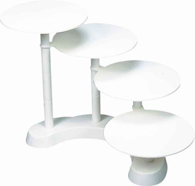 [08039211] 30073 PLASTIC DISPLAY STAND FOR CANDLE PIECES 4 TIER 28CM H45CM