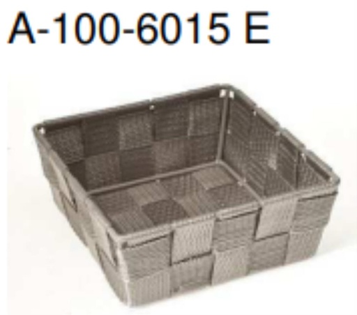 [60300336] PANIER CARRE EN JONC TAUPE 15CMX15CM