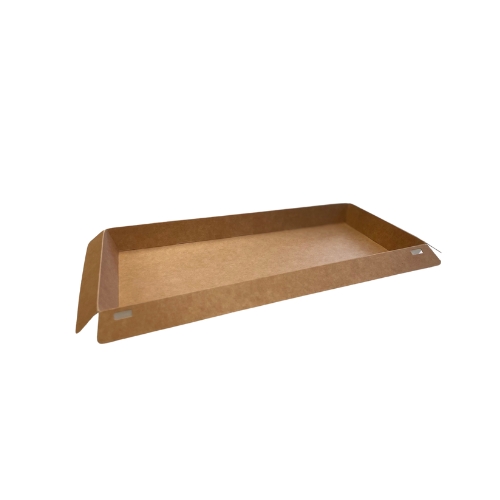 [41802325] FOND BOITE PATISSIERE LUXIPACK CARTON KRAFT 22,6X10,5X2CM VENTILÉ 240PCS