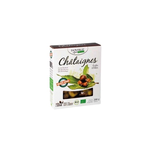 [08059071] INOVFRUIT BIOLOGISCHE GEKOOKTE EN GEPELDE KASTANJES 200GR