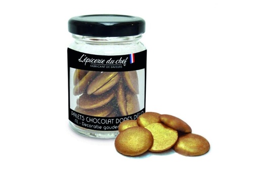 [08055618] CHEF'S GROCERY GOUDEN PURE CHOCOLADE CALLETS 40GR