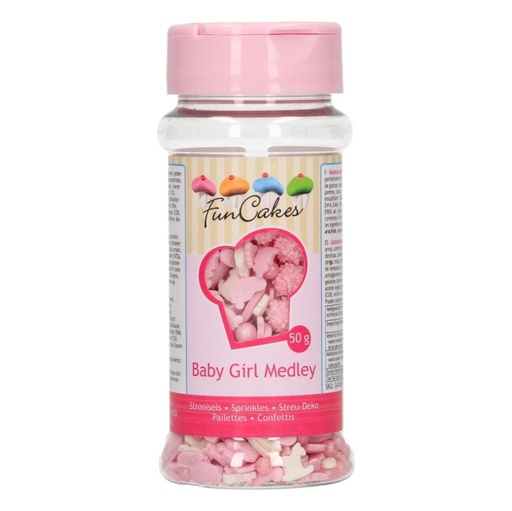 [08053217] FUNCAKES SPRINKLE MEDLEY BABY GIRL 50G =POT