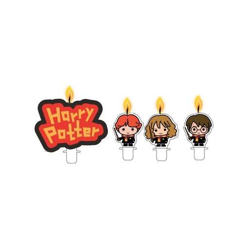[08075846] BOUGIE 2D HARRY POTTER 4 PIECES