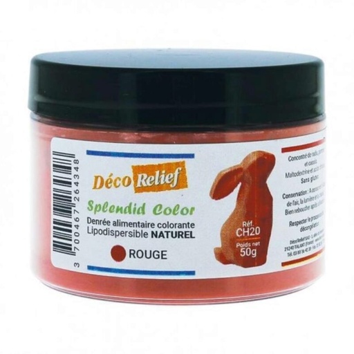 [70406969] ROOD NATUURLIJK POEDER KLEURSTOFLIPODISPERSIBLE 50GR = POT