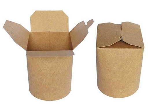 [53533110] CORNET DE PATES KRAFT 760ML 9.5X9.5XHT9.5CM PAQUET DE 25 PCES