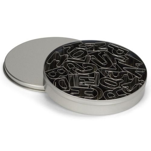 [52012099] IBILI ALPHABET COOKIE CUTTERS 26 PIECES 2.5CM TIN