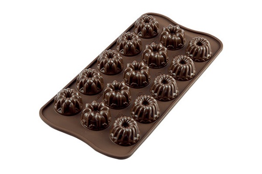 [70408055] +MOULE A PRALINE EN SILICONE BRUN FANTASIA SCG19