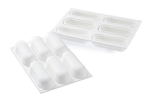 [51657183] SILIKOMART - MOULE SILICONE - ECLAIR 129 X 40MM H 35MM VOL 140ML CURVEFLEX