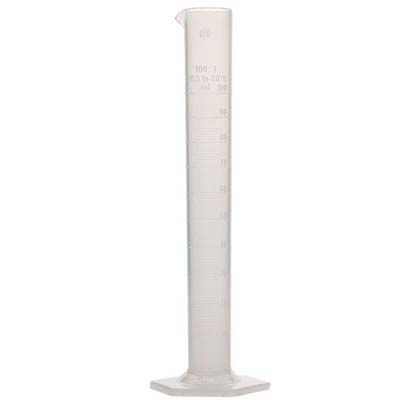 [52901250] PLASTIEK GEGRADUEERD REAGEERBUISJE 100ML=STUK