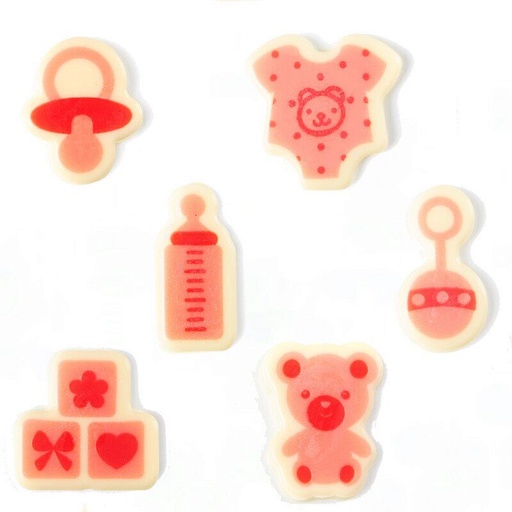 [08034379] 2051534 ASS NAISSANCE FILLE 4CM 72PCES ***S/CDE***