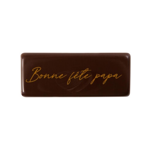 [08030900] + 10788 PLAQUETTE VIVE PAPA 5,2 X 2,3CM 100PCES***S/CD***