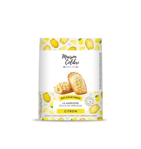 [11010432] COLIBRI MADELEINE CITRON ECLAT DE MERINGUE 180GR