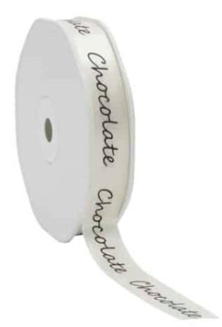[61304702] "CHOCOLATE" CREAM RIBBON 15 MM X 25M FOST+ INCLUDED