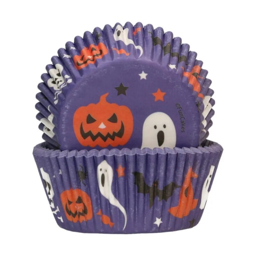 [08053653] FUNCAKES CAISSETTE CUPCAKE HALLOWEEN  48 PIECES