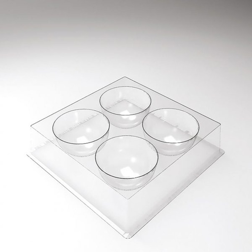 [08057653] PCB Individuele Entremets Dome mallen voor 120 stuks ø 6.8 cm 30pces ***s/cd***