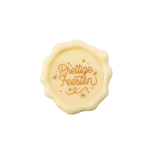 [08082171] 2015811 PRETTIGE FEESTEN WITTE CHOCOLADE STEMPEL 38MM120 STUKS