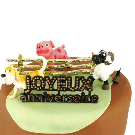 [08075249] BOERDERIJDIEREN DECORATIESET 3 DIEREN