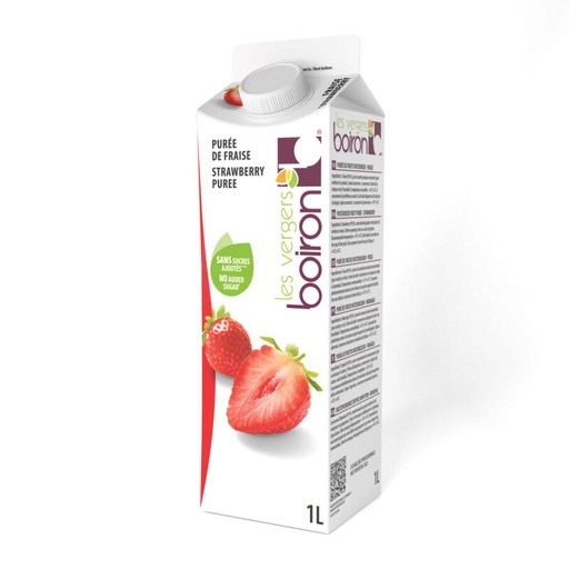 [02100999] BOIRON GEPASTEURISEERDE AARDBEIENPUREE 100%6X1L = FLES