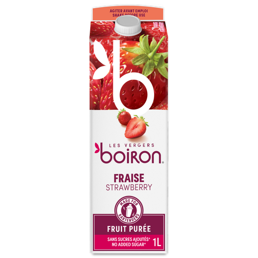 [02100999] BOIRON PUREE DE FRAISE PASTEURISEE 100% 1L