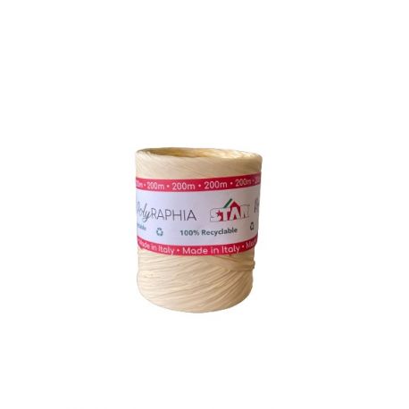 [70407792] POLY RAPHIA 15MM X 200M CREME R25