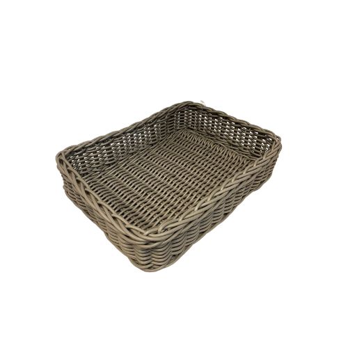 [50626058] PANIER COMPOSITE GRIS RECTANGULAIRE 40*30*10 CM