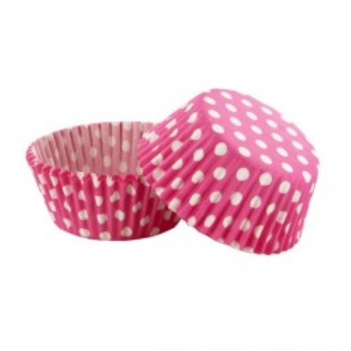[70407410] PINK CUPCAKE CASES WHITE WEIGHT 50 PCES