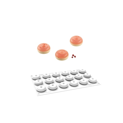 [51661574] SILIKOMART MOULE SILICONE DONUTS XS Ø3,4CM H1,6CM