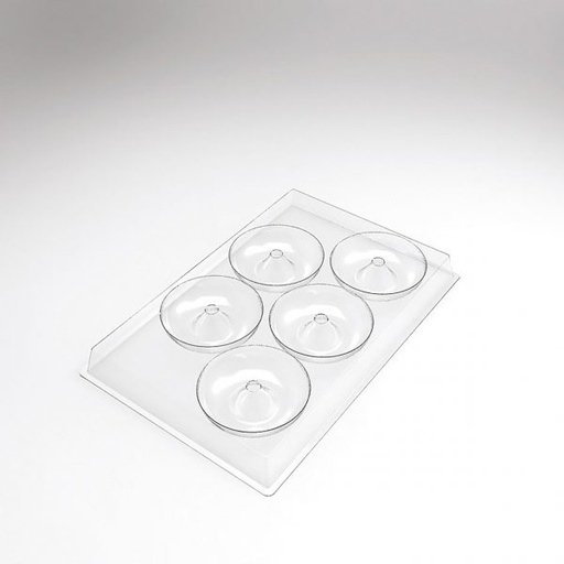 [08057652] 070550 PCB MOULES ENTREMETS INDIVIDUELS FRENCH DONUT 150 PIÈCES Ø 8 CM 30PCES ***S/CD***