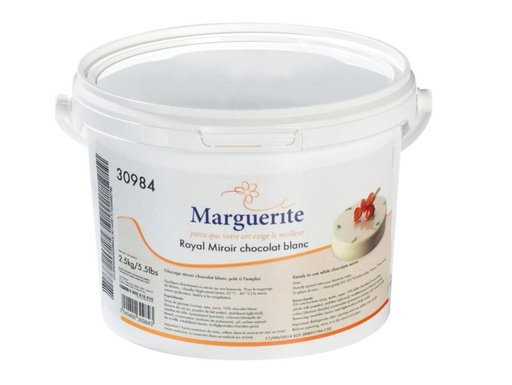 [04020146] DEBCO **NEW** WHITE CHOCOLATE MIRROR GLAZE MARGUERITE 2.75 KG