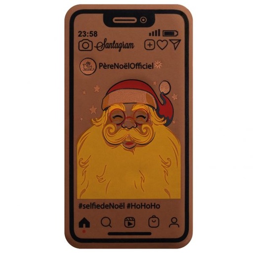 [08057868] PCB afgedrukte vellen kerst selfie voor smartphone 11.6x6.1cm 12pces *** s / cd ***