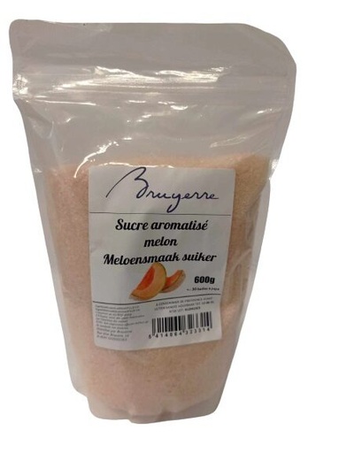 [08020136] SUIKER VOOR BARBE A PAPA GEAROMATISEERT MELOEN BRUYERRE ZAK 600GR=PAK***OP BESTELLING