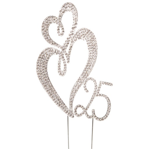 [08063342] 1029064 25 ANS EN STRASS 10X16CM 2 PCES ***S/CDE***