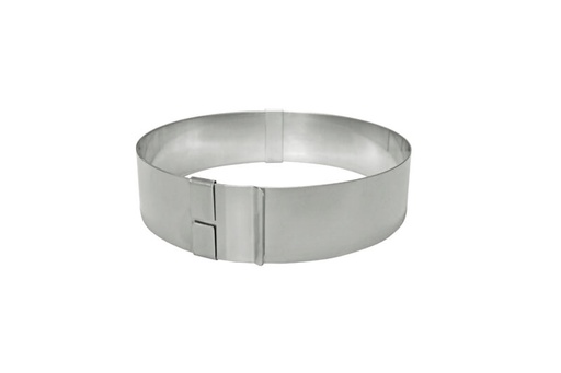 [51721039] CERCLE EXTENSIBLE EN INOX  Ø 18-30 CM HT 5 CM