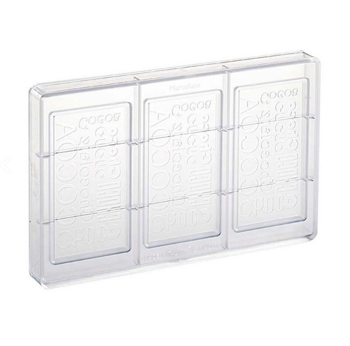 [70409604] POLYCARB DESIGN MA2012 PRALINE MOLD CHOCOLATE BAR SHAPE