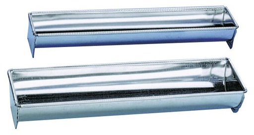 [51843601] MOULE BÛCHE FER BLANC BORDS DROITS 35X6 H4.5CM