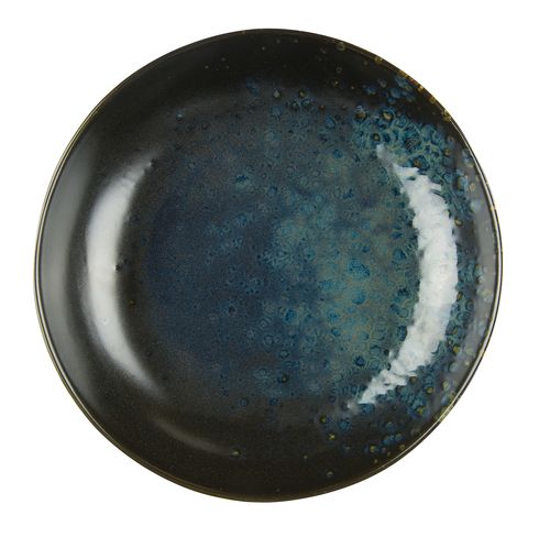 [57661139] LE COQ PHOBOS BLACK BLUE DOTS ASSIETTE CREUSE COUPE 28XH6CM STONEWARE