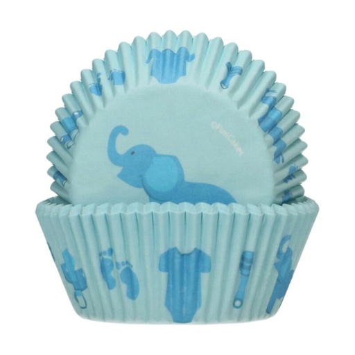 [70407305] FUNCAKES BABY BOY CUPCAKE CASE 48 PCES FOST+ INCLUDED