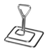 [43606066] PIED INOX ELECTROPOL PORTE ETIQUETTE 5CM PAQUET DE 3 PCES