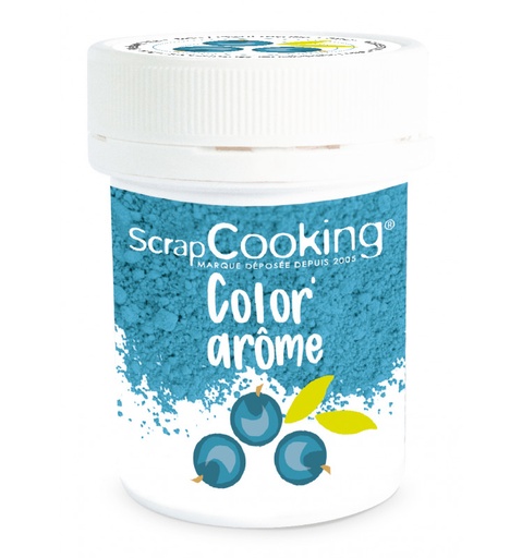 [08055670] SCRAPCOOKING COLORANT AROME ALIMENTAIRE BLEU/MYRTILLE 10GR